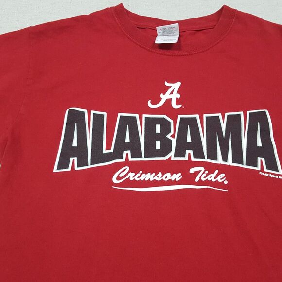 Alabama Crimson Tide Shirt Mens Small Red Short Sleeve Pullover Crew Neck - Picture 2 of 9